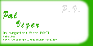 pal vizer business card